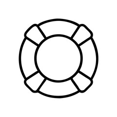 Lifebuoy Ring for Water Safety Icon Design