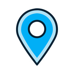 Location Pin Marker for Map Navigation Icon Design