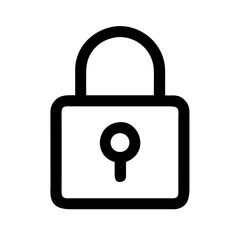 Locked Padlock Symbol for Security Icon Design