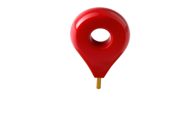 Finding Location on Map with Red Pin Navigation Concept