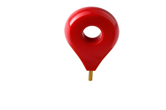 Finding Location on Map with Red Pin Navigation Concept