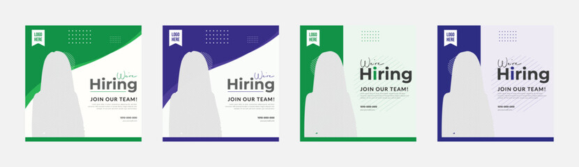 We are hiring job opportunity message Clean and simple employee hiring social media post banner template We are hiring job vacancy social media post banner design template with red color