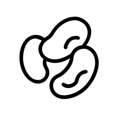 Protein Rich Bean Cluster Icon Design