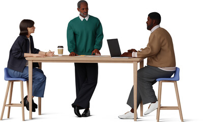 colleagues discussing the project