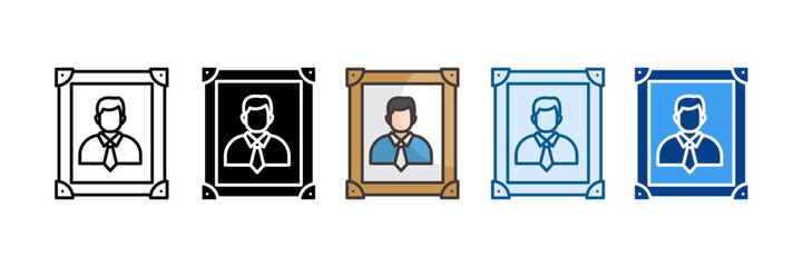 Photo Frame Icon Set Multiple Style Collection