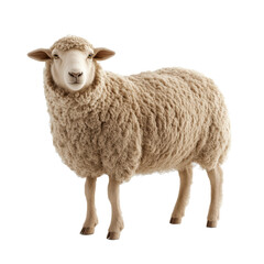 Fototapeta premium A Fluffy Sheep A Stunning Close Up Photography of a Domestic Sheep Against a Black Background