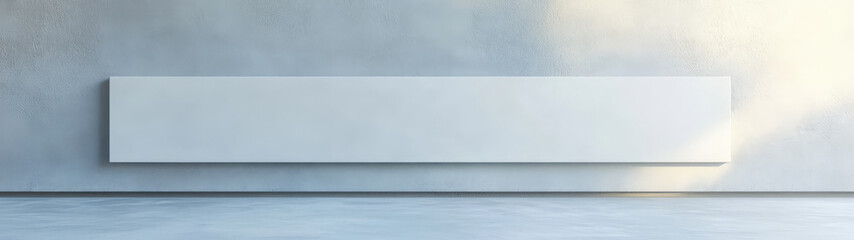 Display wall with minimalist design and soft lighting in modern interior space