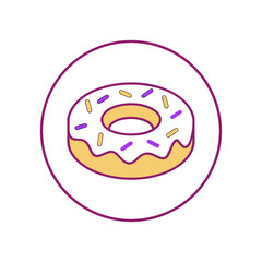 Delicious Doodle Icon Featuring a Fun Donut Design for Your Creative Projects
