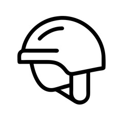 Safety Helmet with Chin Strap Icon Design