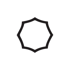 black and white blank badge