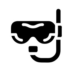 Snorkel Mask with Breathing Tube Icon Design