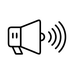 Speaker with Alert Sound Icon Design