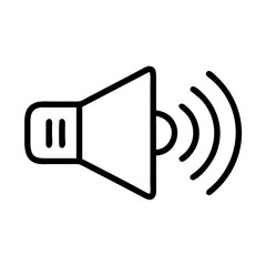 Speaker with Alert Sound Icon Design