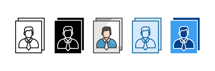 Portrait Icon Set Multiple Style Collection