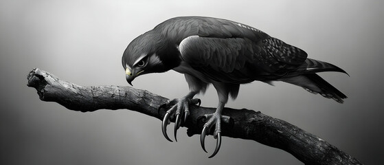 Obraz premium Raptor on Branch