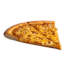 Delicious Cheese Pizza Slices on White or Transparent Background Ready to Eat