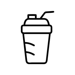 Supplement Bottle with Straw Icon Design