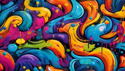 Fototapeta premium abstract colorful background with flowers