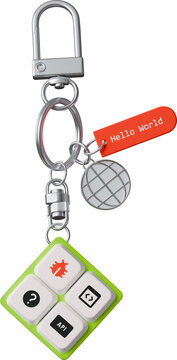 keychain with programming charms