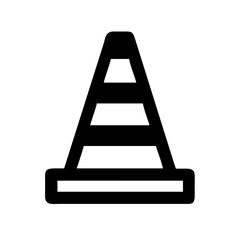 Traffic Cone Warning Symbol Icon Design