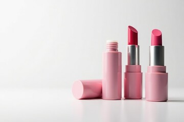 Pure white studio background, ideal for showcasing cosmetics, bright, product