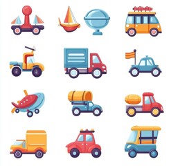 set of transport icons