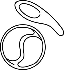 Black Hand Drawn Line Art Cosmetic Patches