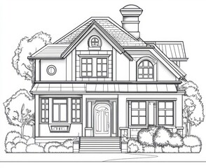 sketch of house