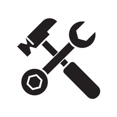 wrench and hammer glyph