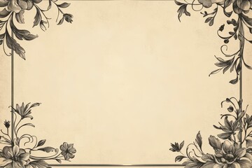 Fototapeta premium vintage background with floral ornament