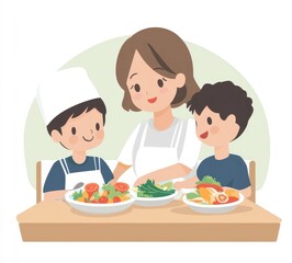 mother and daughter eating pizza