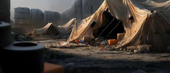 Desolate Refugee Camp