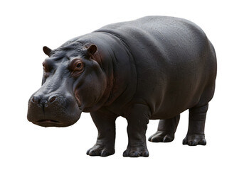 Obraz premium A Powerful Image of a Hippopotamus