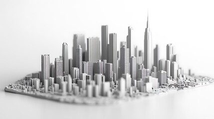 Fototapeta premium Miniature Cityscape Model.