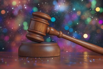 Judicial Decree in a Festive Atmosphere A Symbolic Representation of Legal Proceedings Amidst Holiday Cheer