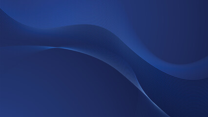 business blue background wave line abstract technology banner cover vector design