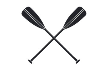 Minimalist Crossed Paddle Silhouette – Modern Vector Design for Branding & Decor