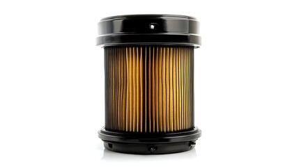 Cylindrical air filter, golden interior