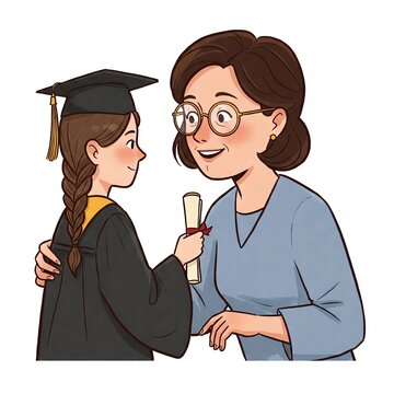 Mother's Day  A 40-something mom watching her teen graduate