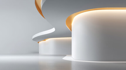 Elegant home ventilation shows smooth, curved silhouette in modern architecture