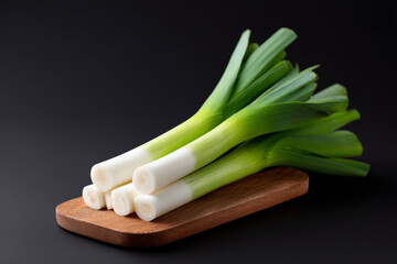 Fresh leeks with dark green tops feel so refreshing and enticing, awaiting preparation