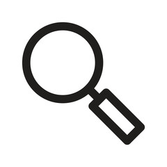 Search icon line magnifying glass find vector