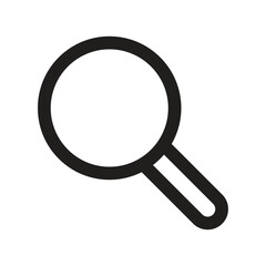 Search icon line magnifying glass find vector