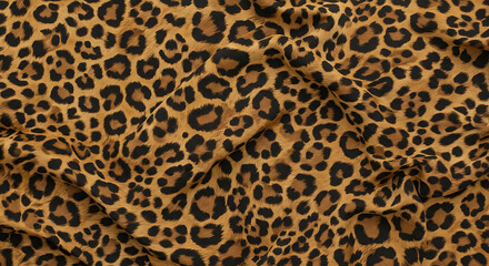 Spotted Leopard print pattern fabric texture background, Generative AI