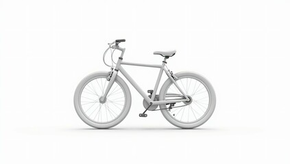 Obraz premium Minimalist bicycle design showcases modern engineering and aesthetic appeal in a clean, bright setting