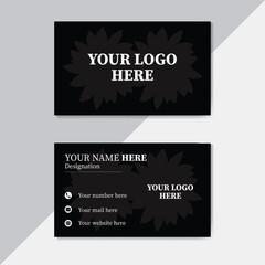 Black Business Card and modern Layout