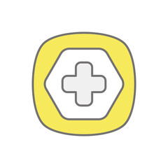 Obraz premium Medical Cross icon vector stock illustration