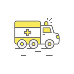 Ambulance icon vector stock illustration