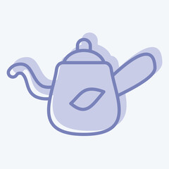 Icon Tea. related to Kazakhstan symbol. two tone style. design editable