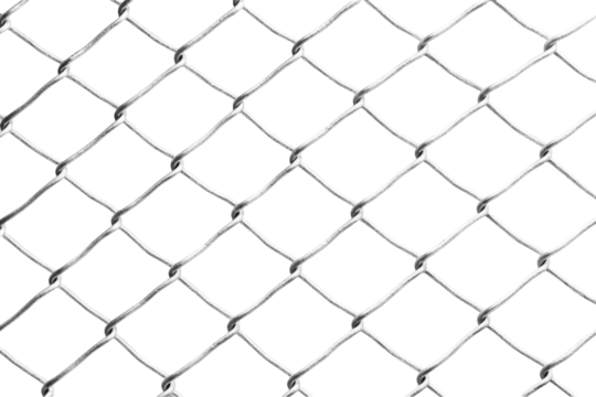 Chain Link Fence on a transparent background